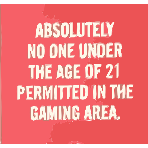 Vector illustration of age limit sign for gaming area